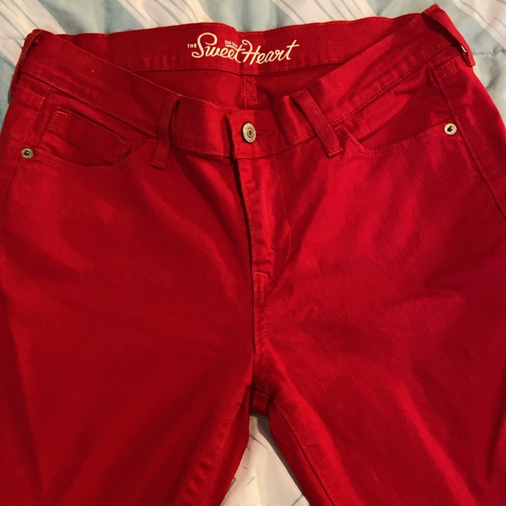 Old Navy Women's Skinny Jeans - Vibrant Red - Picture 3 of 5